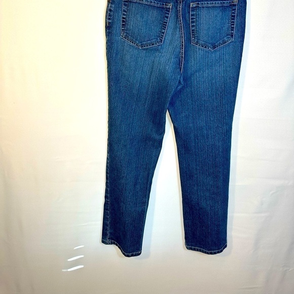 Gloria Vanderbilt Blue Denim Jeans Pants 10P Pockets Button Zipper Cotton Blend - Picture 8 of 9